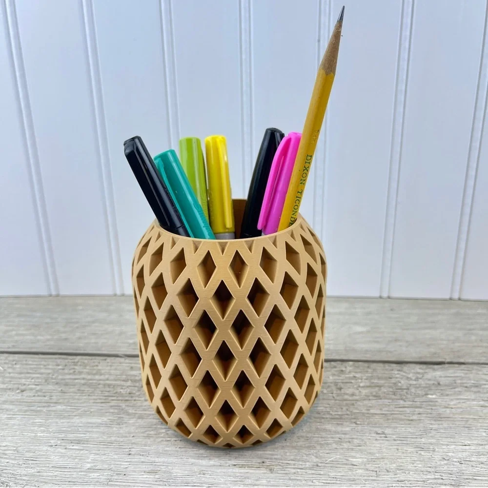 Modern Unique Pen Pencil Holder, The Atila Pen Holder, Pencil Holder, 3D Printed